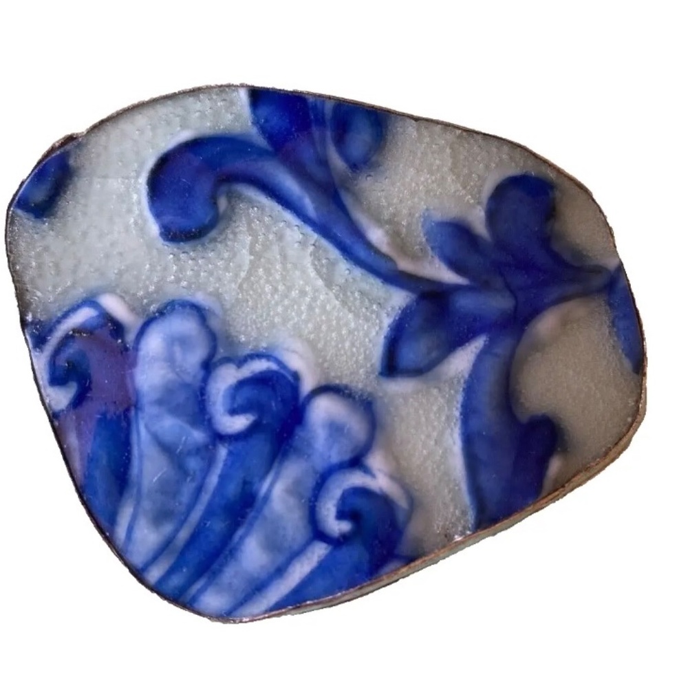 Enamel & Silver Plated Trinket Box